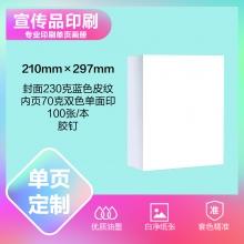 印刷品定制（210×297mm）