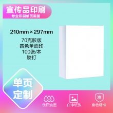 印刷品定制（210×297mm彩色）